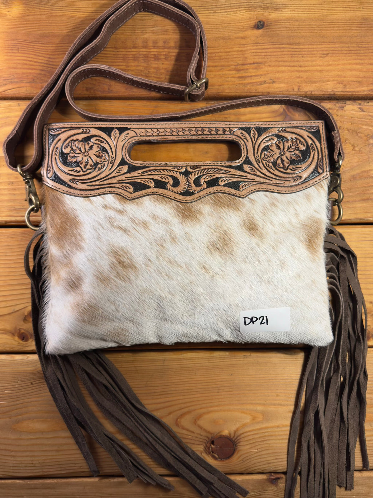 Dark Tooling Cowhide Purse - DP21