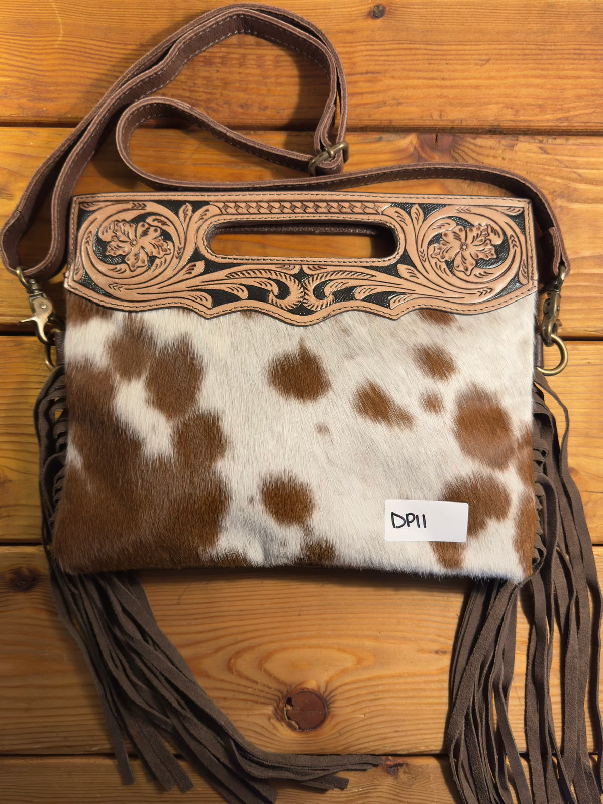 Dark Tooling Cowhide Purse - DP11