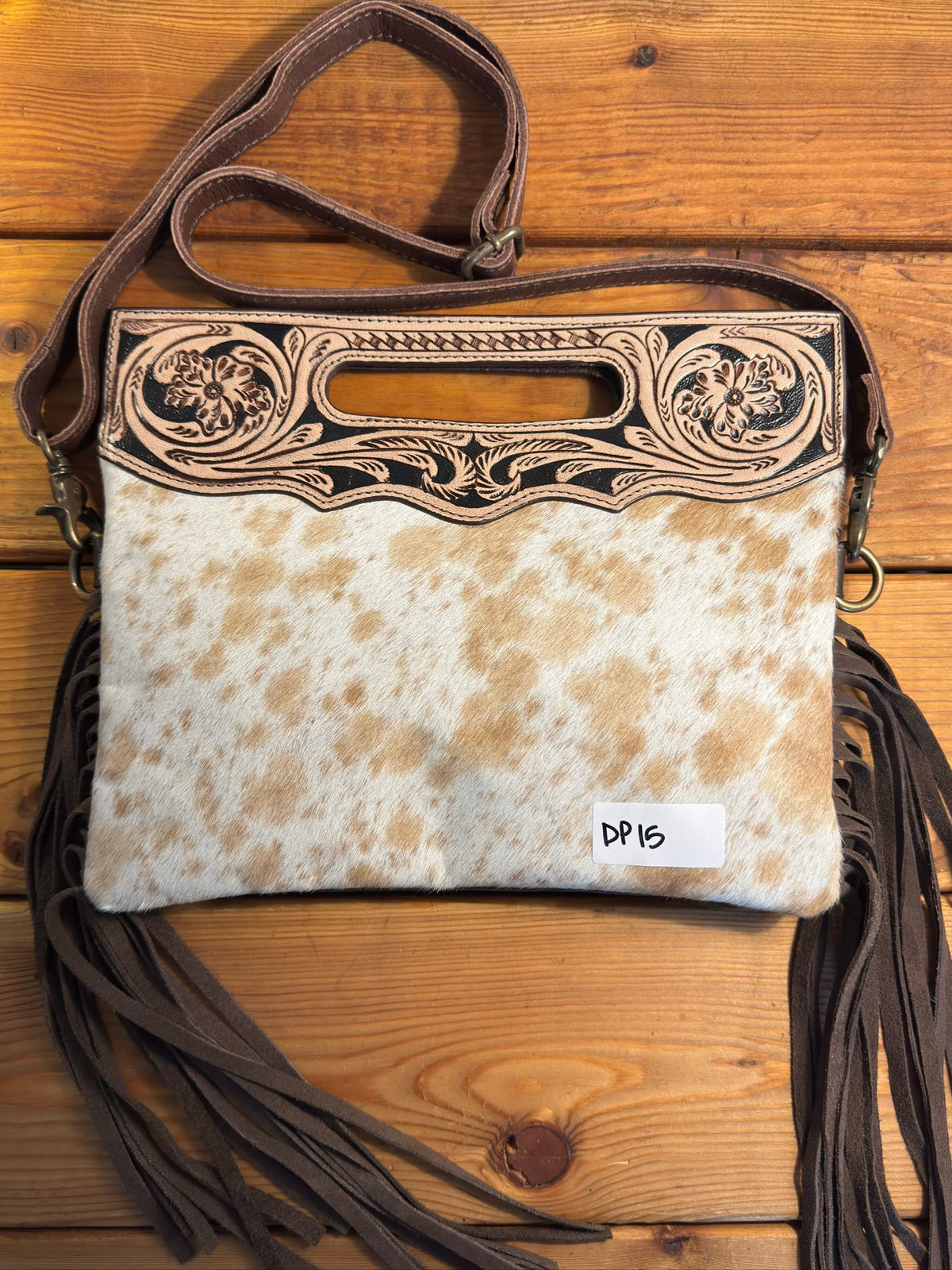 Dark Tooling Cowhide Purse - DP15