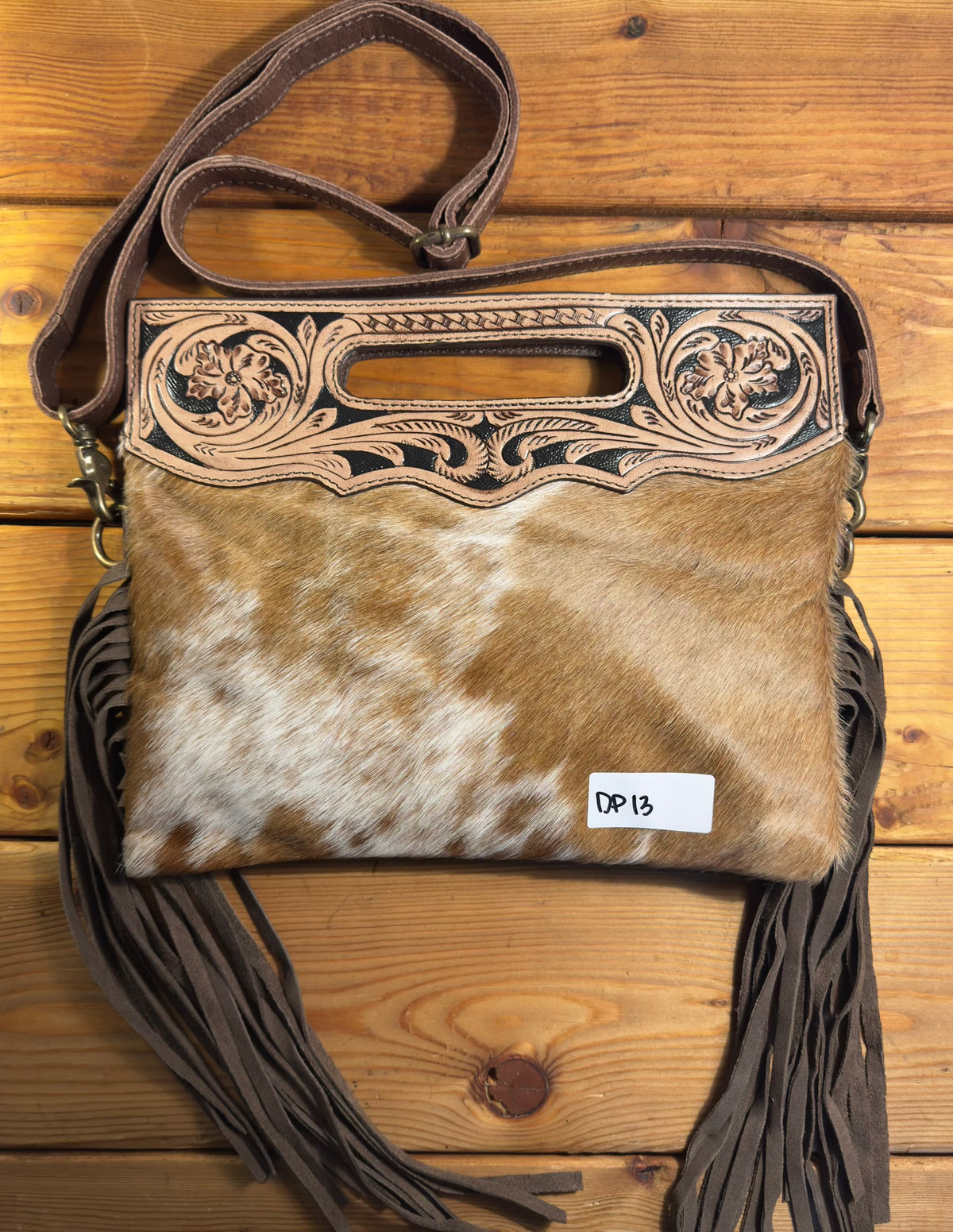 Dark Tooling Cowhide Purse - DP13