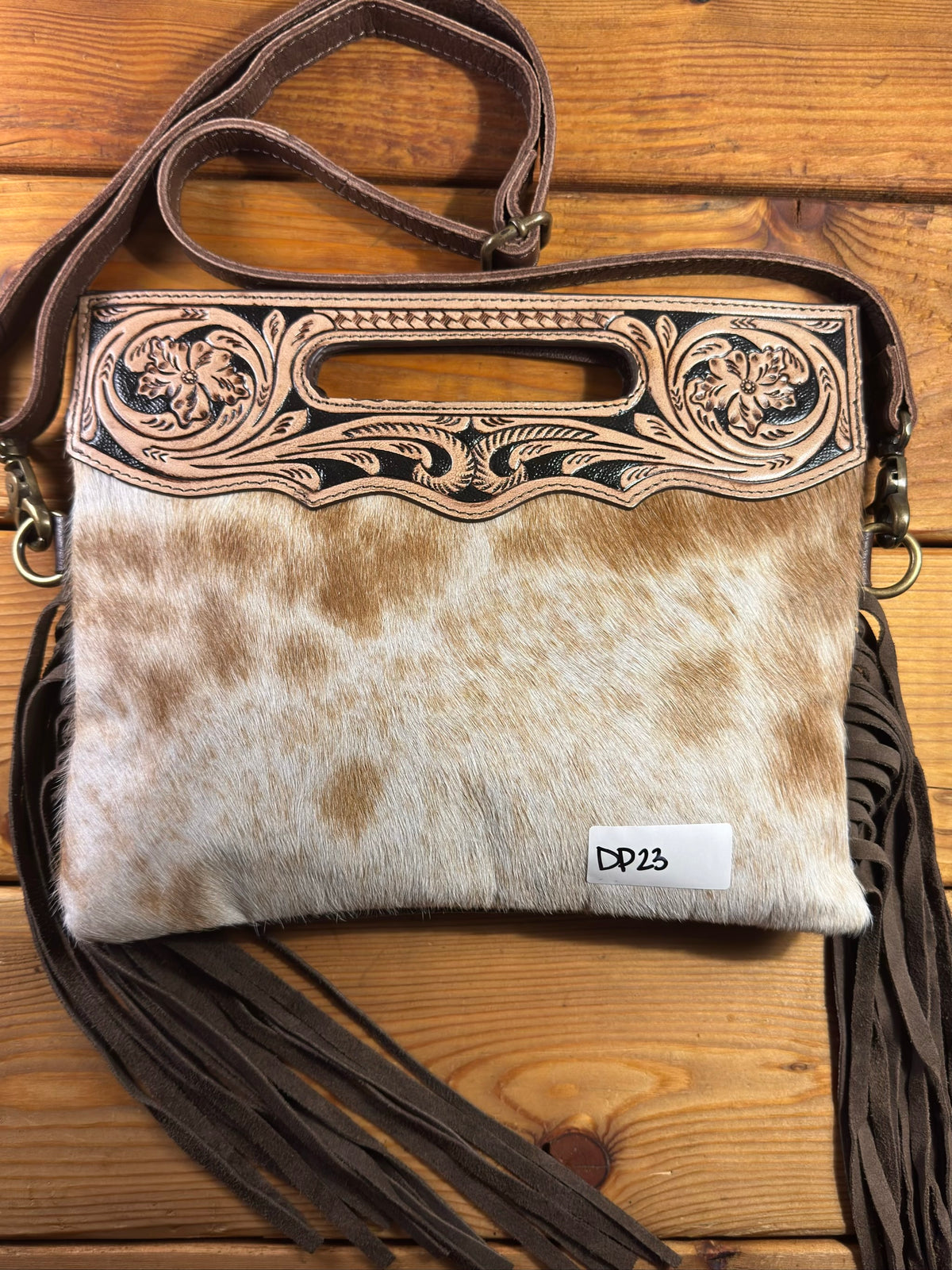 Dark Tooling Cowhide Purse - DP23