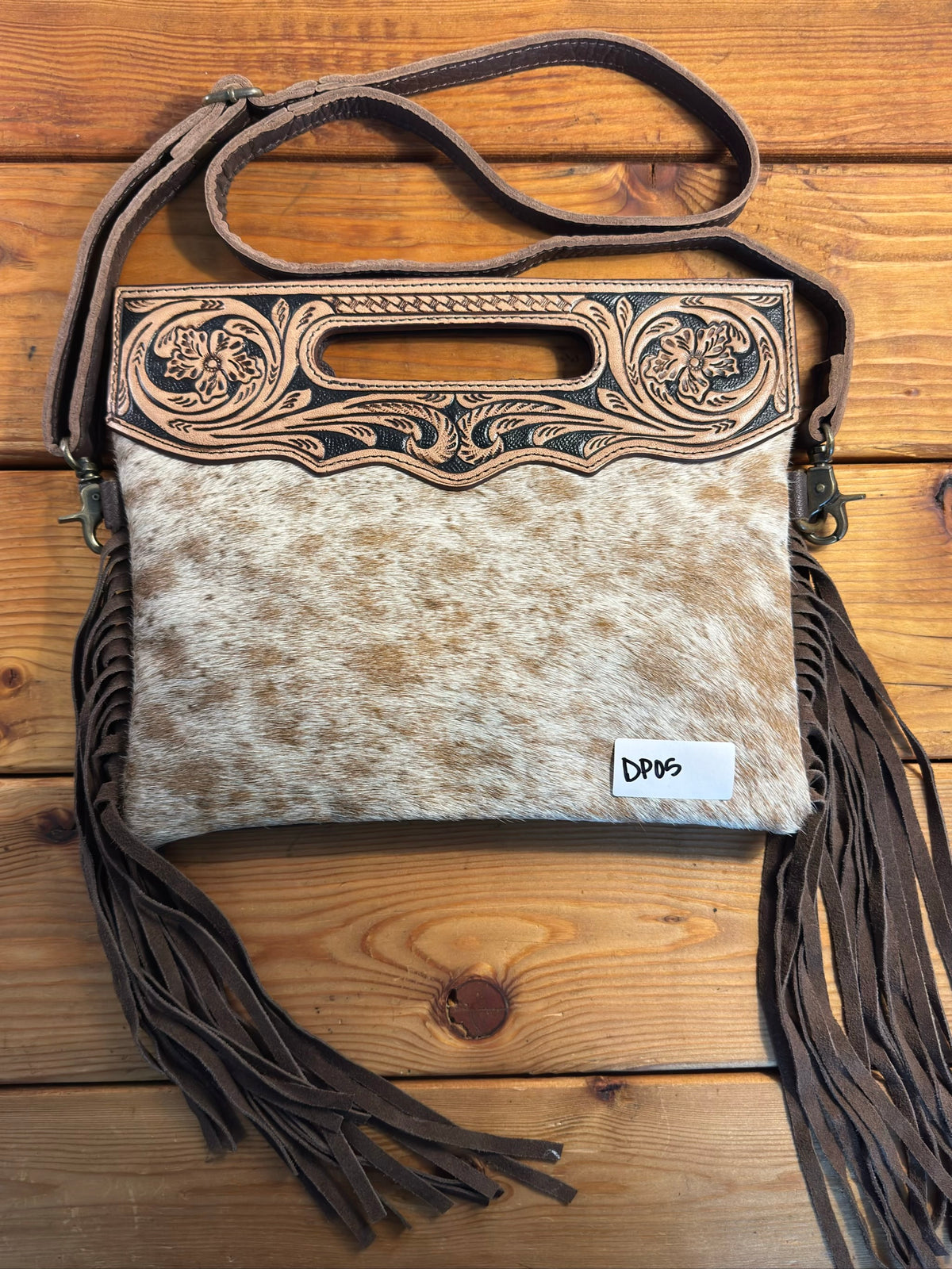 Dark Tooling Cowhide Purse - DP05