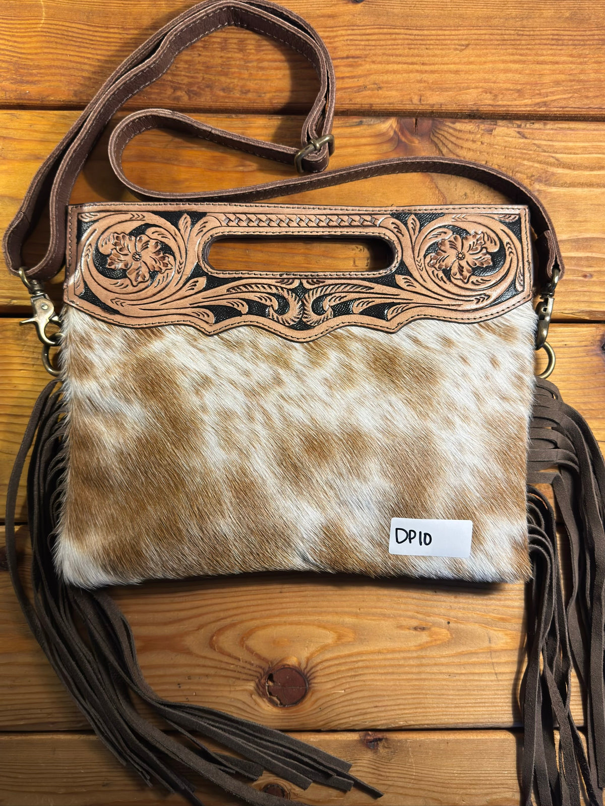 Dark Tooling Cowhide Purse - DP10