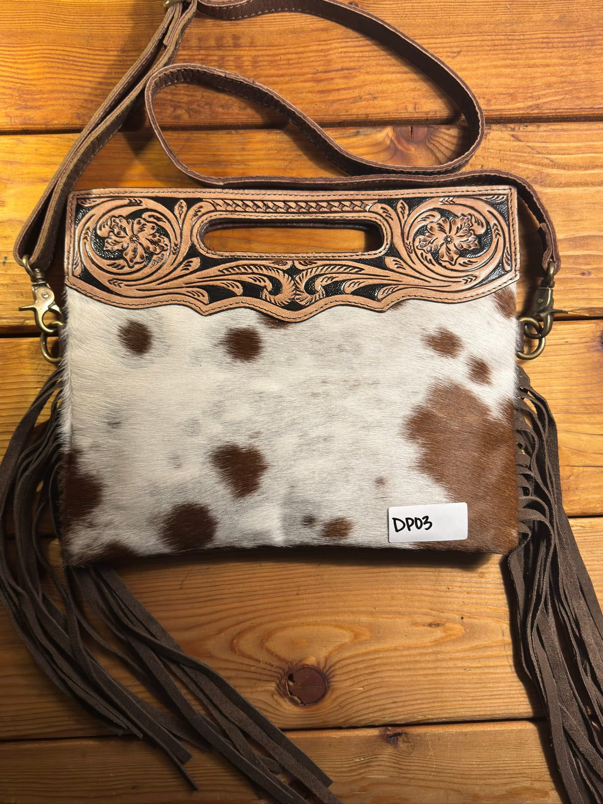 Dark Tooling Cowhide Purse - DP03