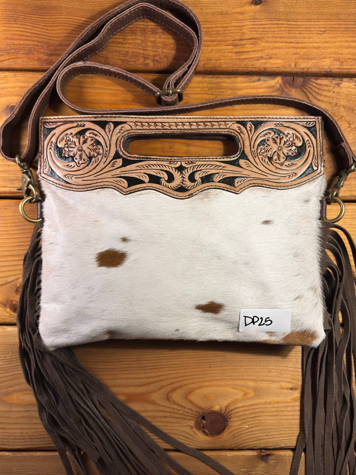 Dark Tooling Cowhide Purse - DP25