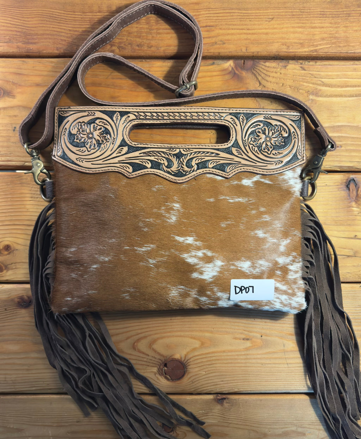 Dark Tooling Cowhide Purse - DP07