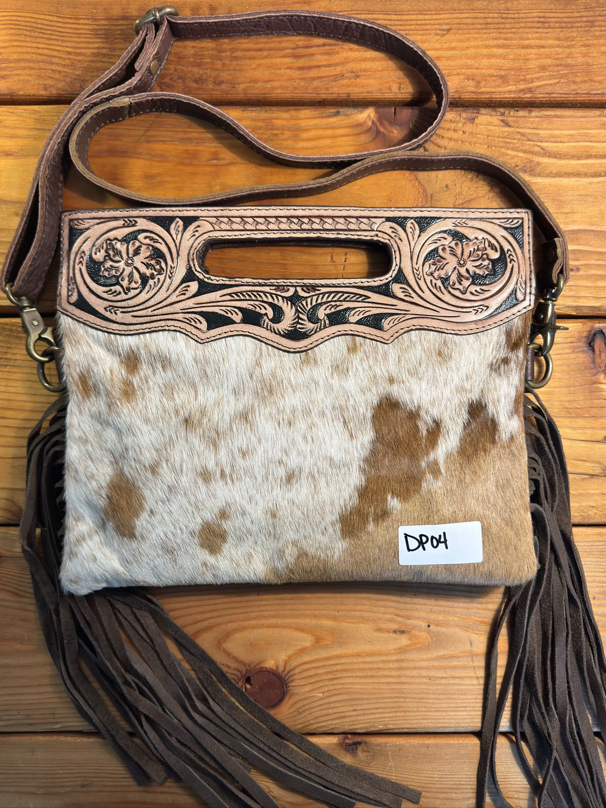 Dark Tooling Cowhide Purse - DP04