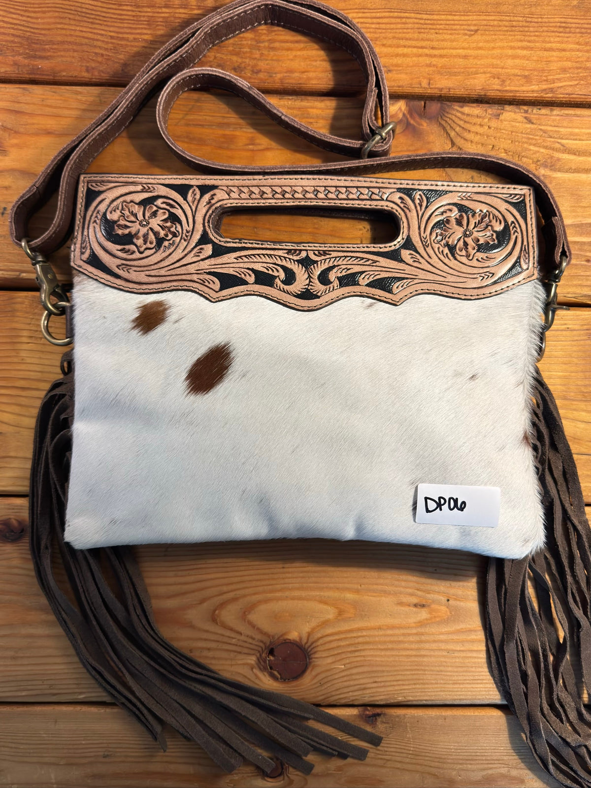 Dark Tooling Cowhide Purse - DP06