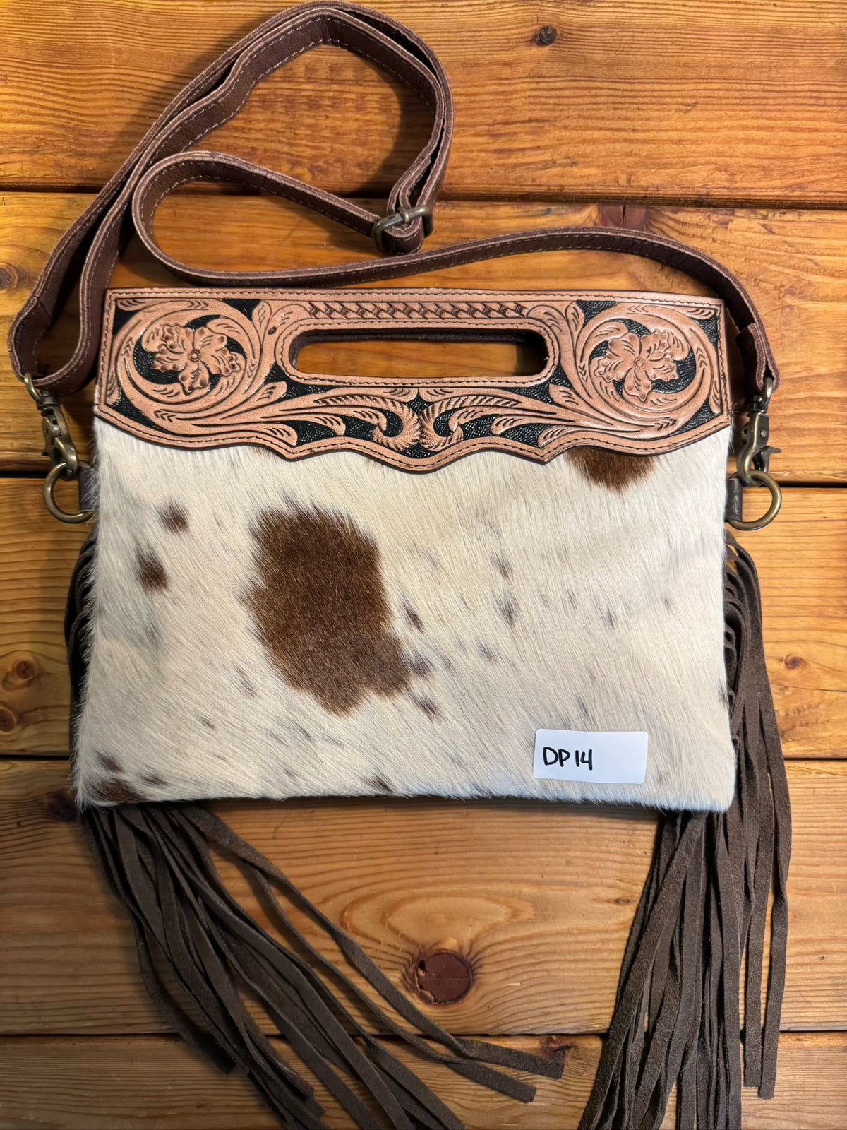 Dark Tooling Cowhide Purse - DP14