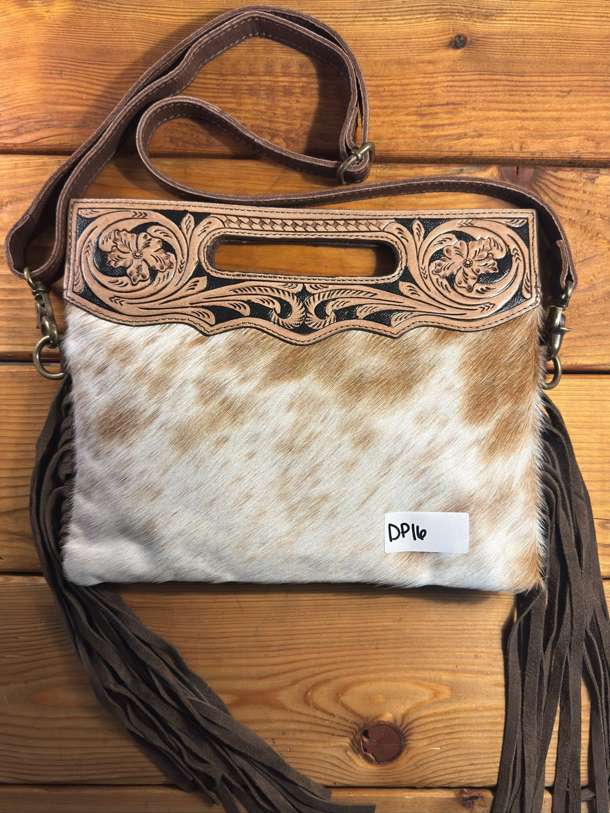 Dark Tooling Cowhide Purse - DP16