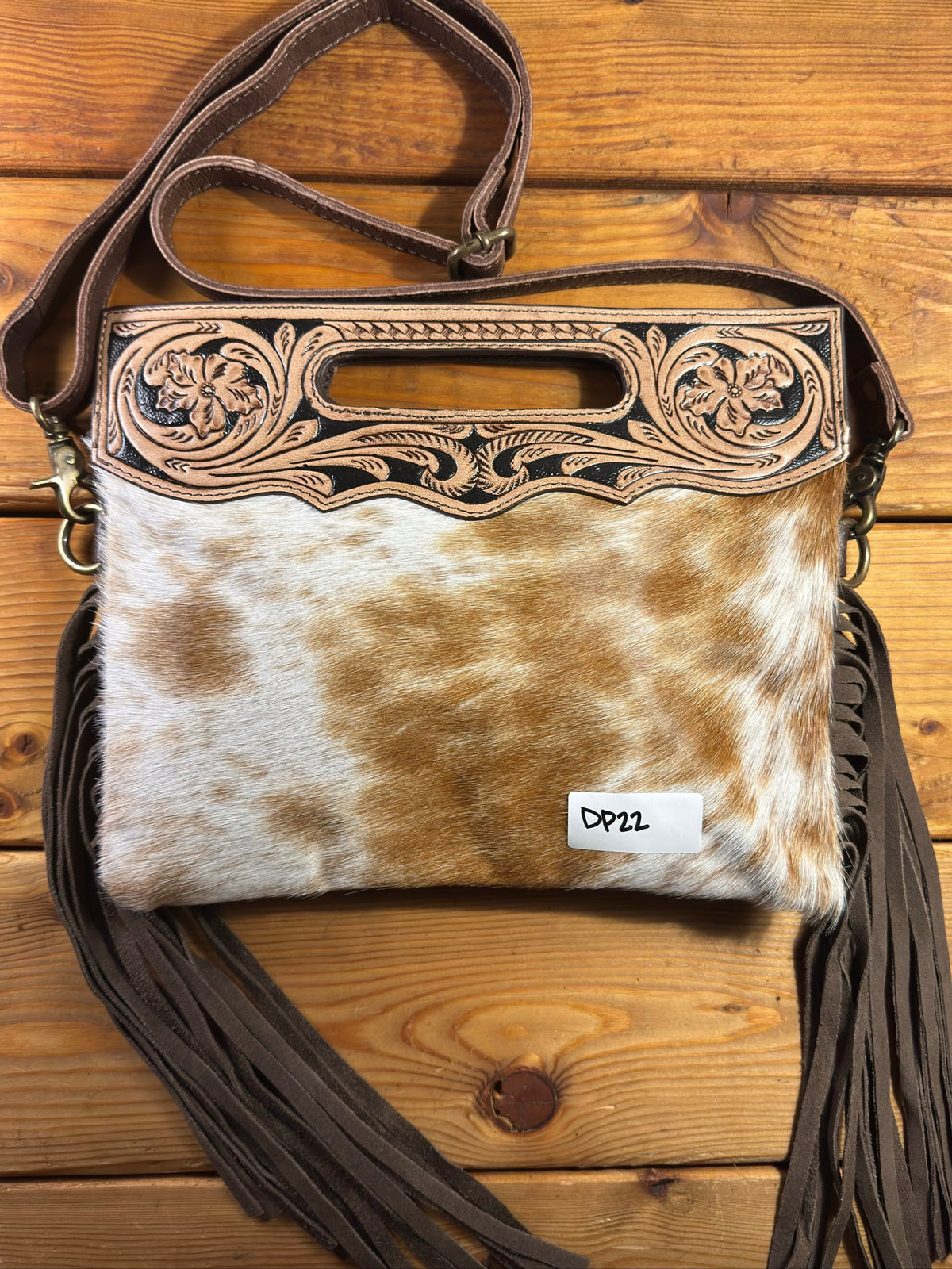 Dark Tooling Cowhide Purse - DP22