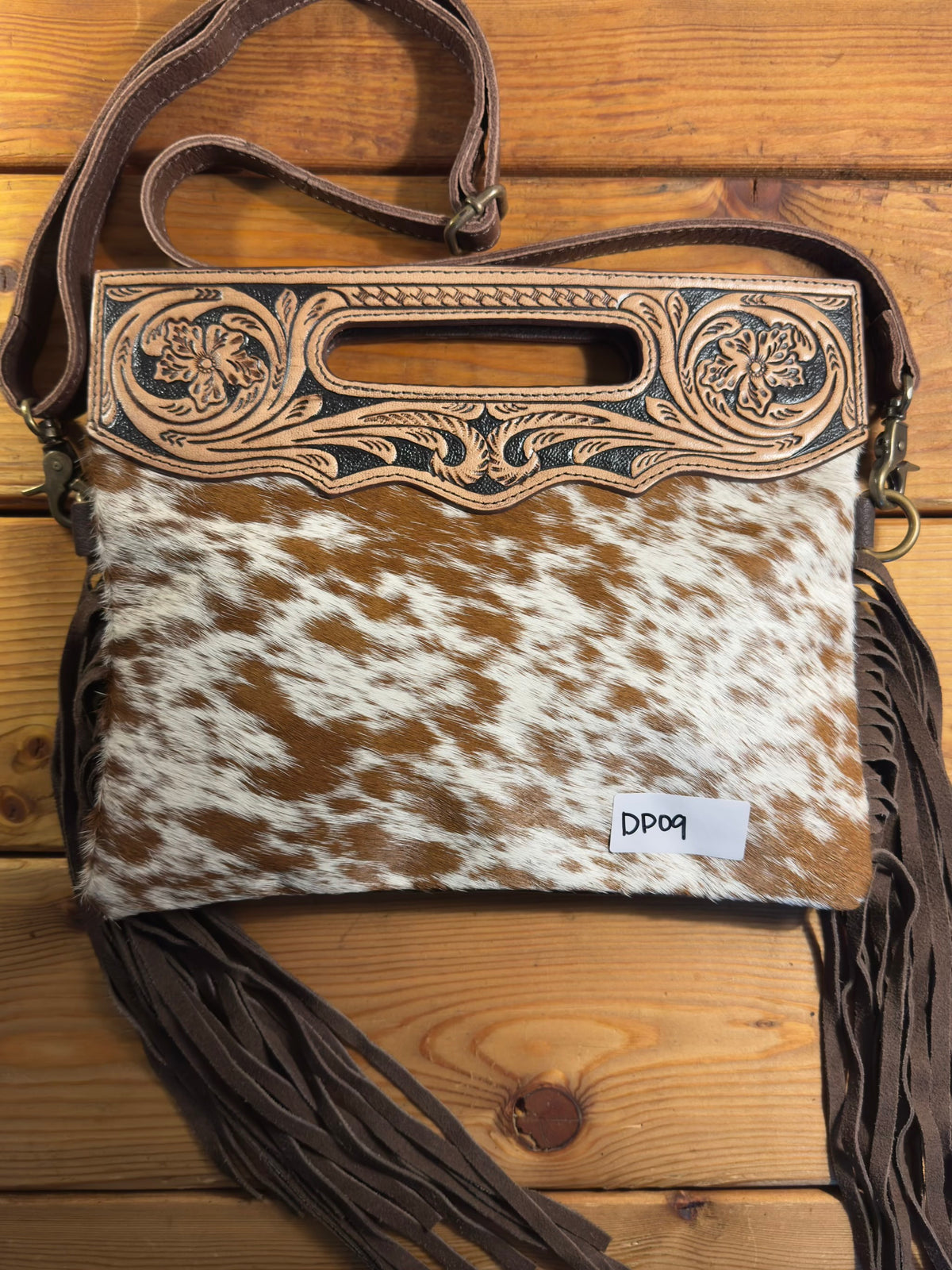 Dark Tooling Cowhide Purse - DP09