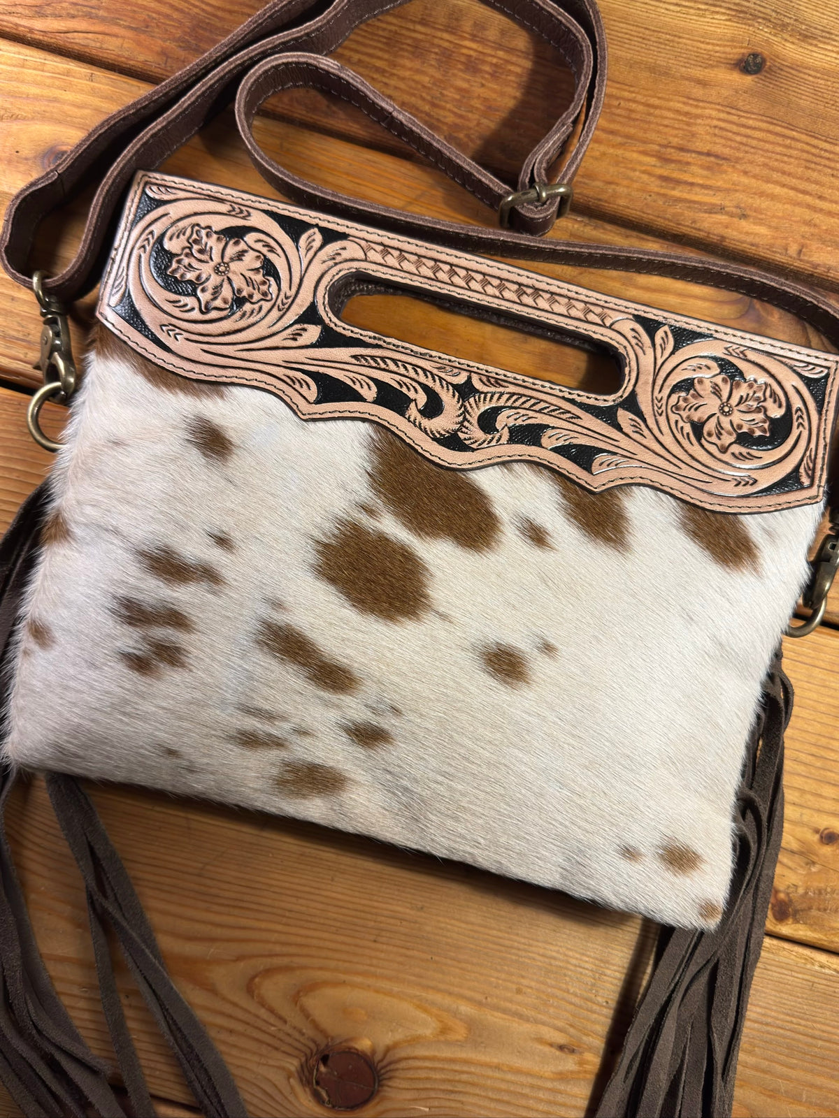 Dark Tooling Cowhide Purse - DP20
