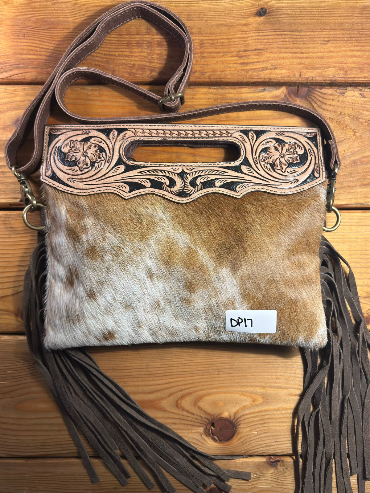 Dark Tooling Cowhide Purse - DP17