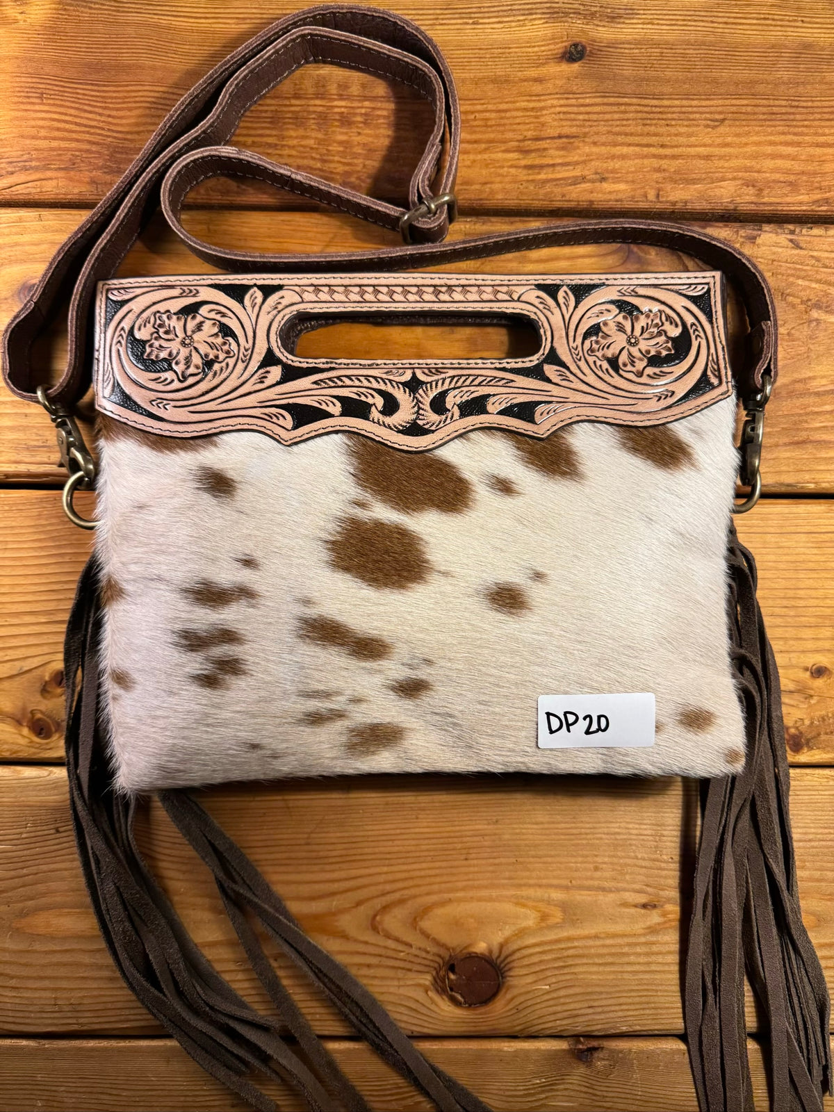 Dark Tooling Cowhide Purse - DP20
