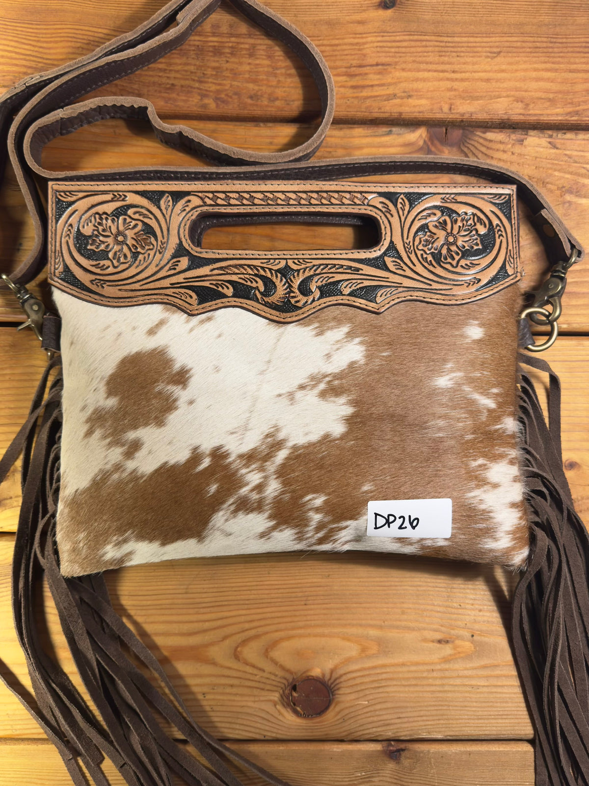 Dark Tooling Cowhide Purse - DP26