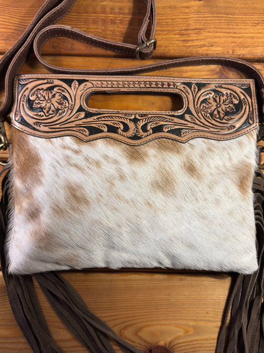 Dark Tooling Cowhide Purse - DP21