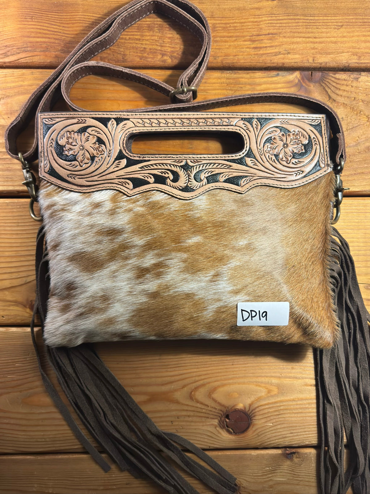 Dark Tooling Cowhide Purse - DP19