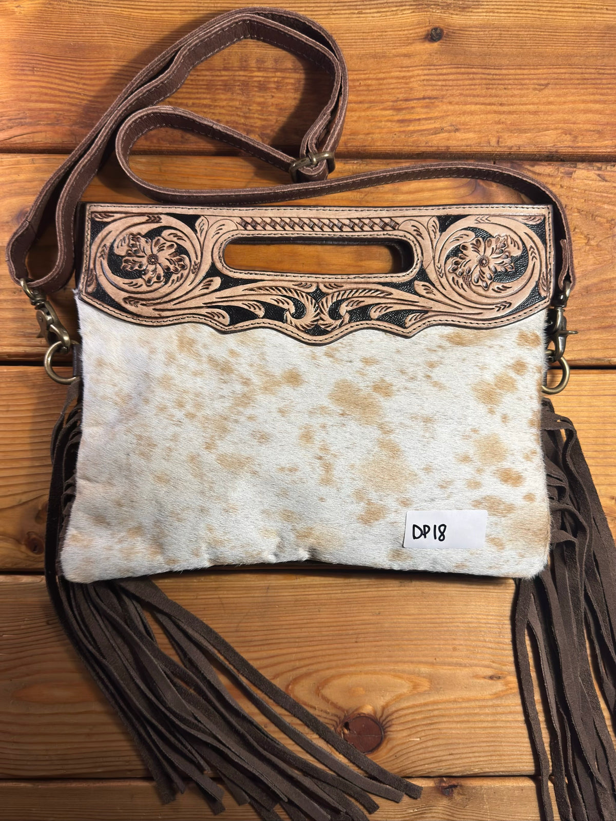 Dark Tooling Cowhide Purse - DP18