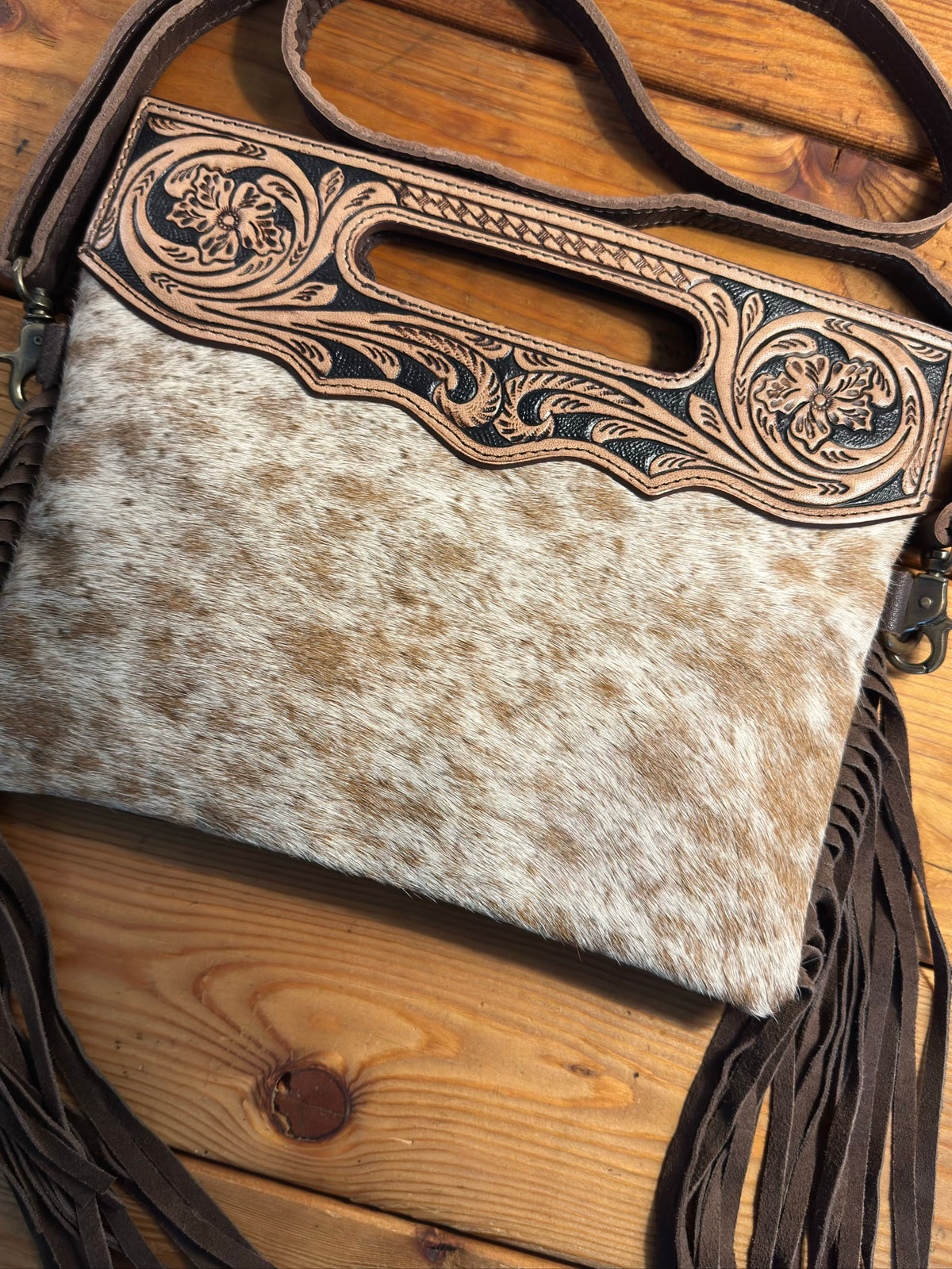 Dark Tooling Cowhide Purse - DP05