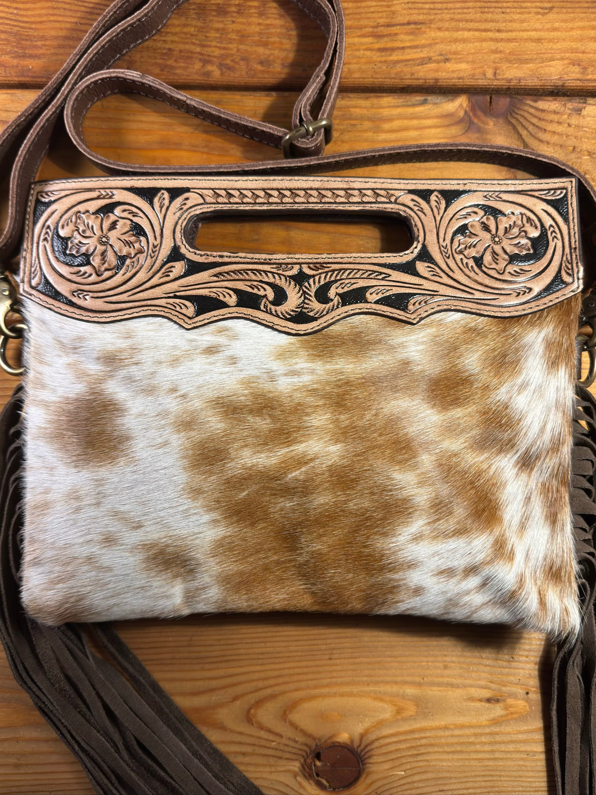Dark Tooling Cowhide Purse - DP22