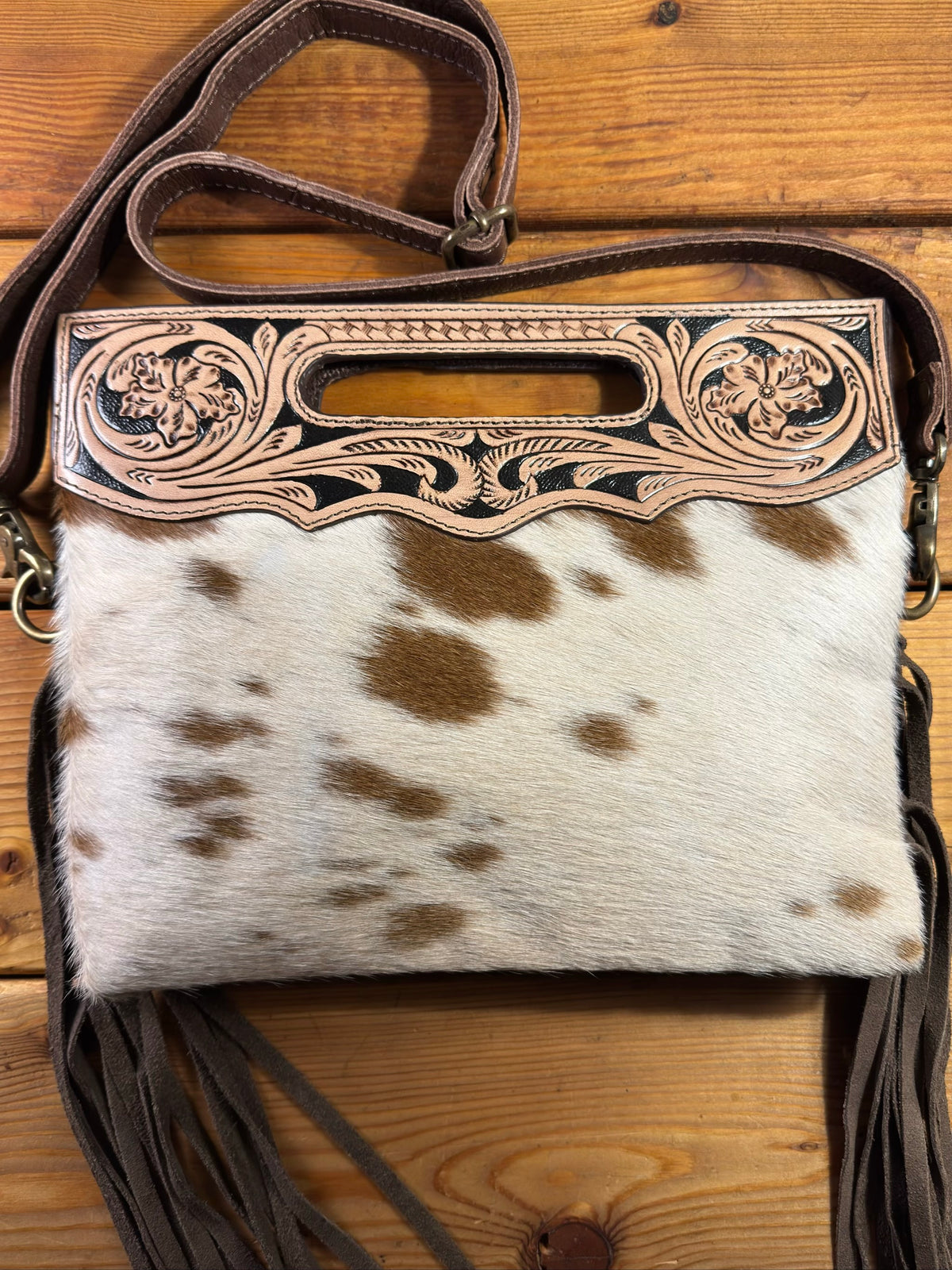 Dark Tooling Cowhide Purse - DP20